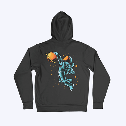 Astronaut playing Basketball Front & Back Printed Unisex Hoodie