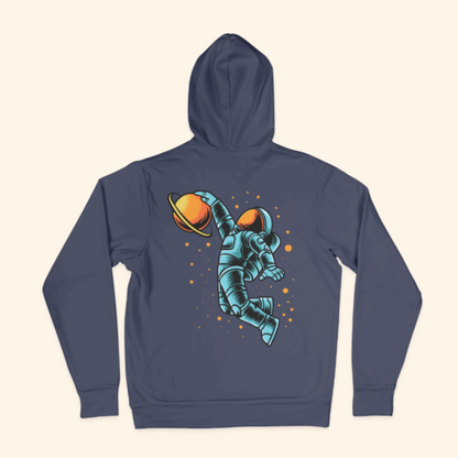 Astronaut playing Basketball Front & Back Printed Unisex Hoodie