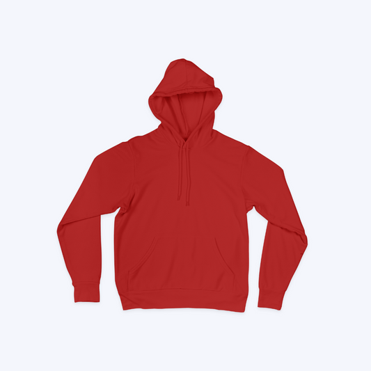 Plain Red Unisex Hoodie