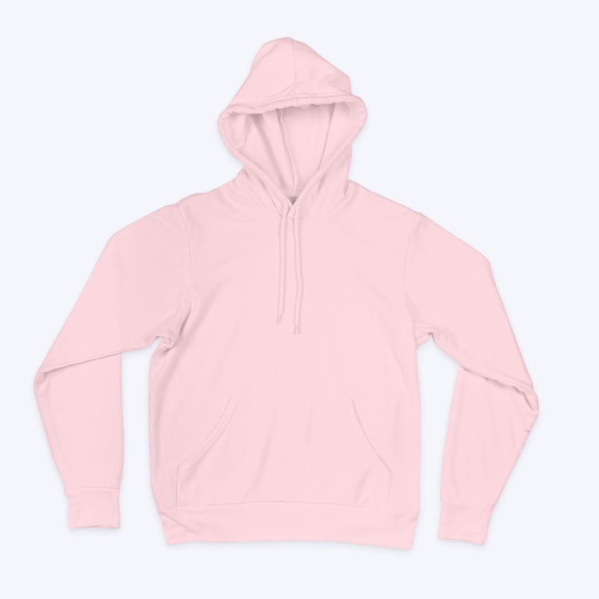 Plain Light Pink Unisex Hoodie