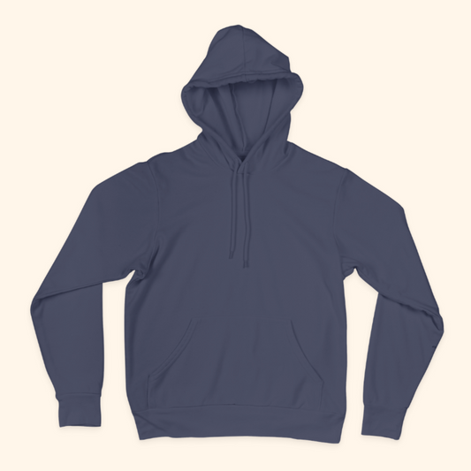 Plain Navy Blue Unisex Hoodie