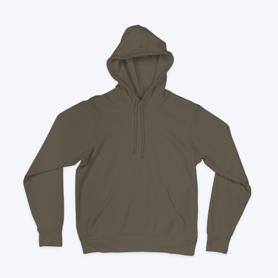 Plain Ash Brown Unisex Hoodie