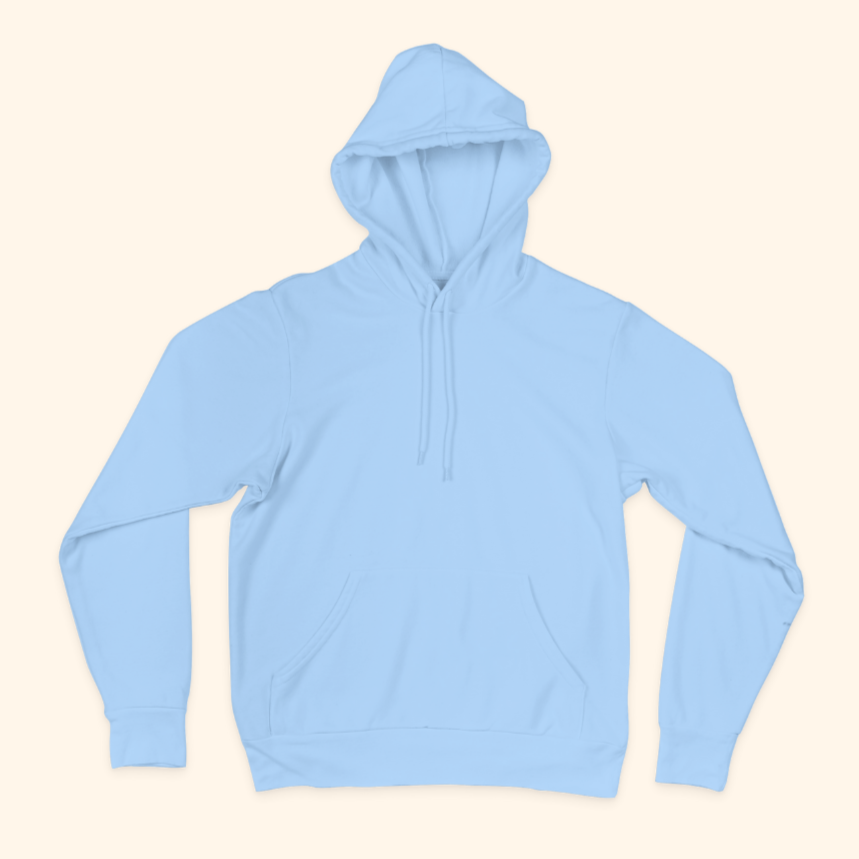 Plain Baby Blue Unisex Hoodie