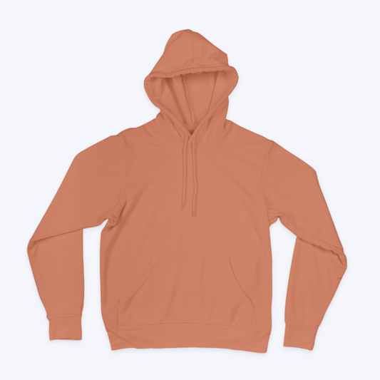 Plain Coral Unisex Hoodie