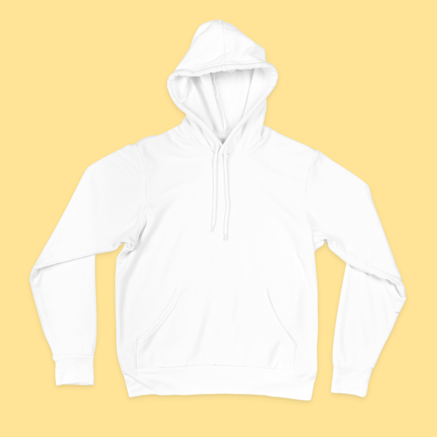 Plain White Unisex Hoodie