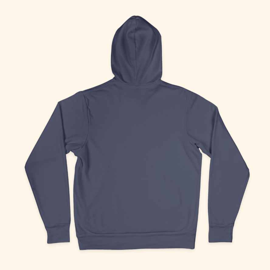 Plain Navy Blue Unisex Hoodie