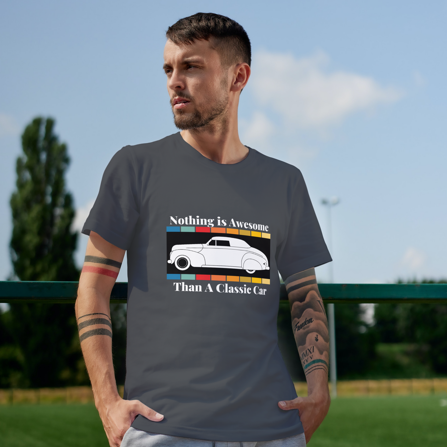 Nothing Is Awesome than A Classic Car Half Sleeves T-Shirt