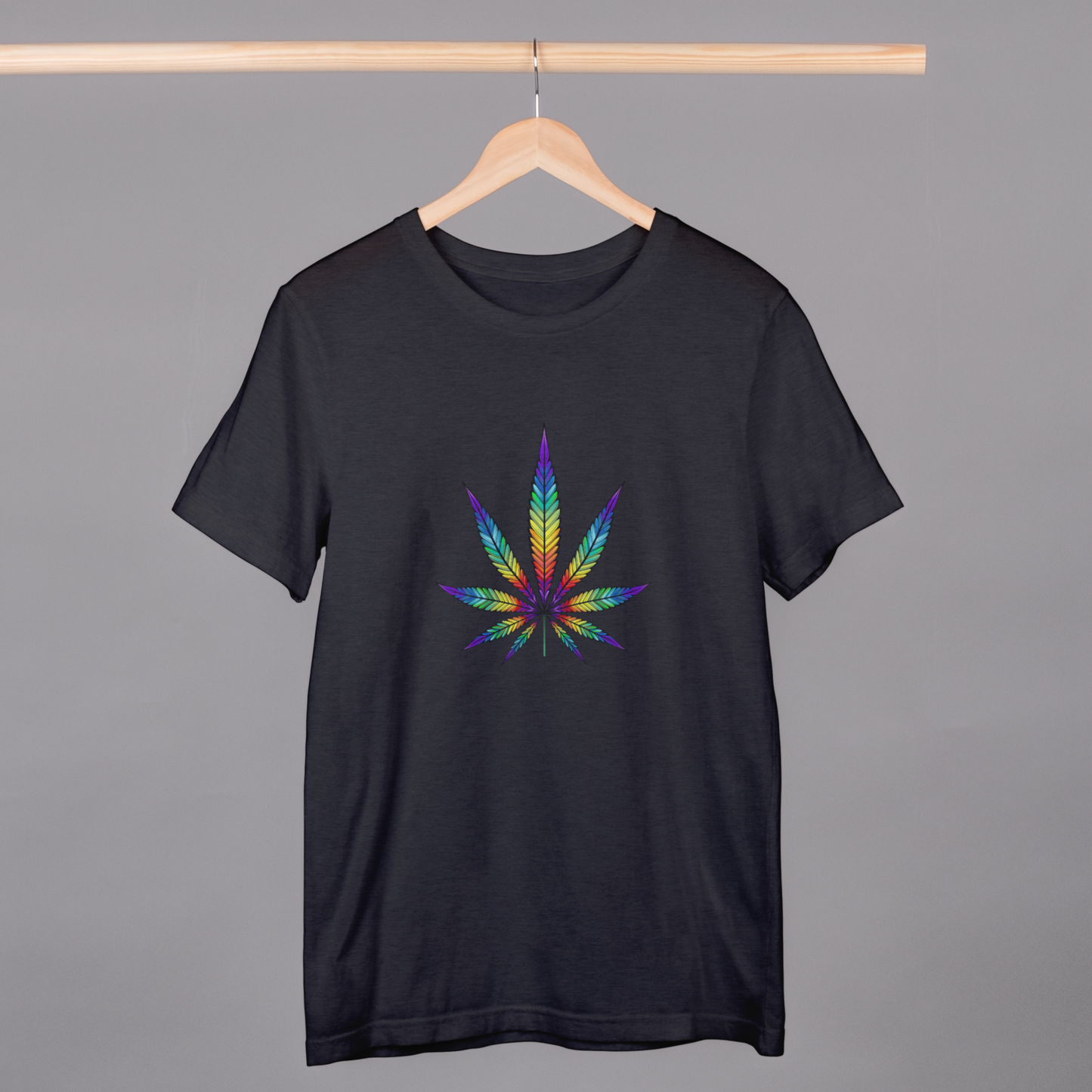 Minimalist Colorful Leaves Half Sleeves T-Shirt