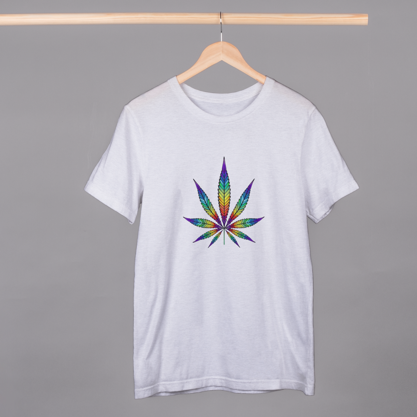 Minimalist Colorful Leaves Half Sleeves T-Shirt