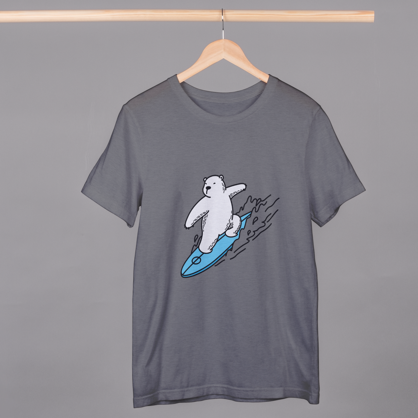 Panda Surfing Half Sleeves T-Shirt