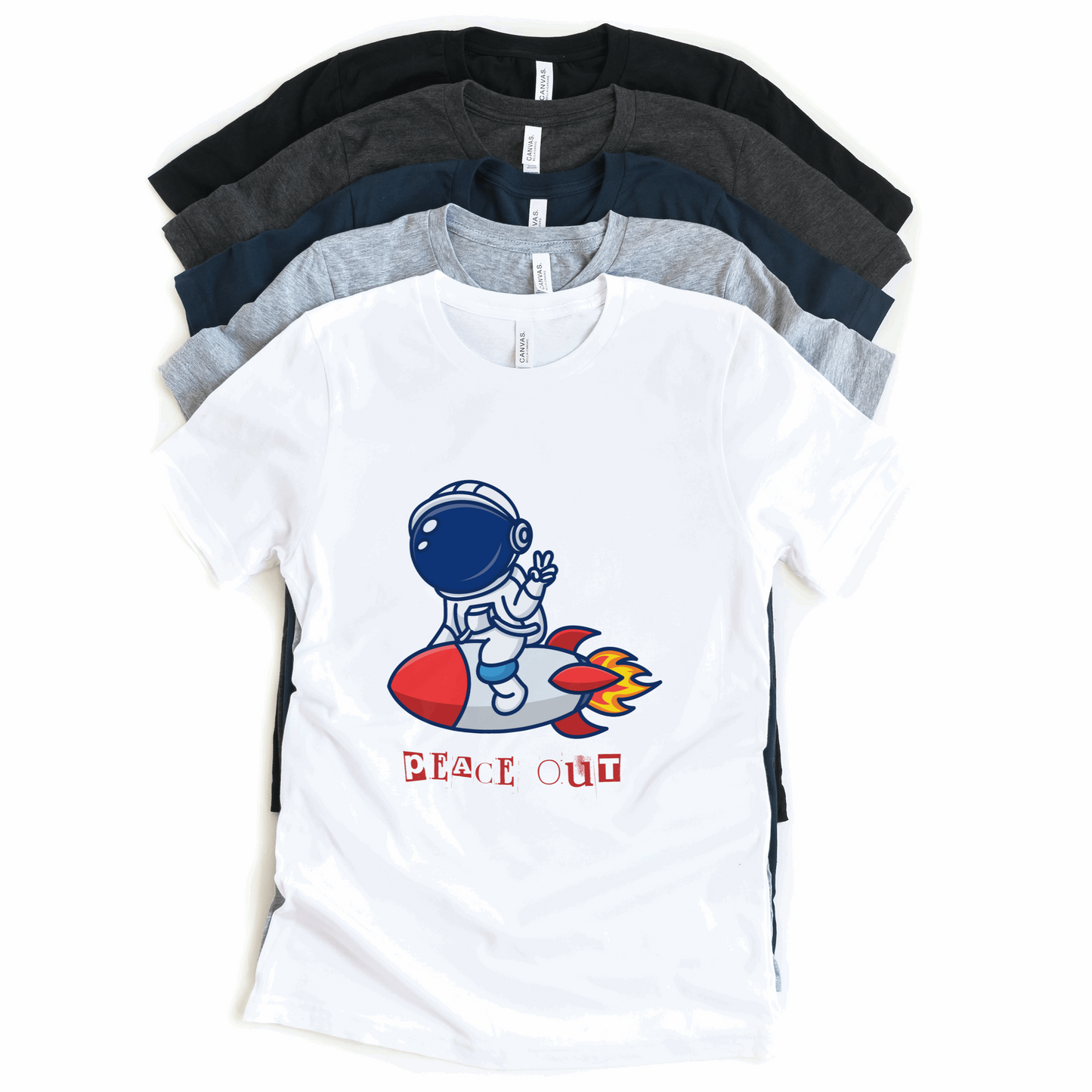 Astronaut Peace Out Half Sleeves T-Shirt