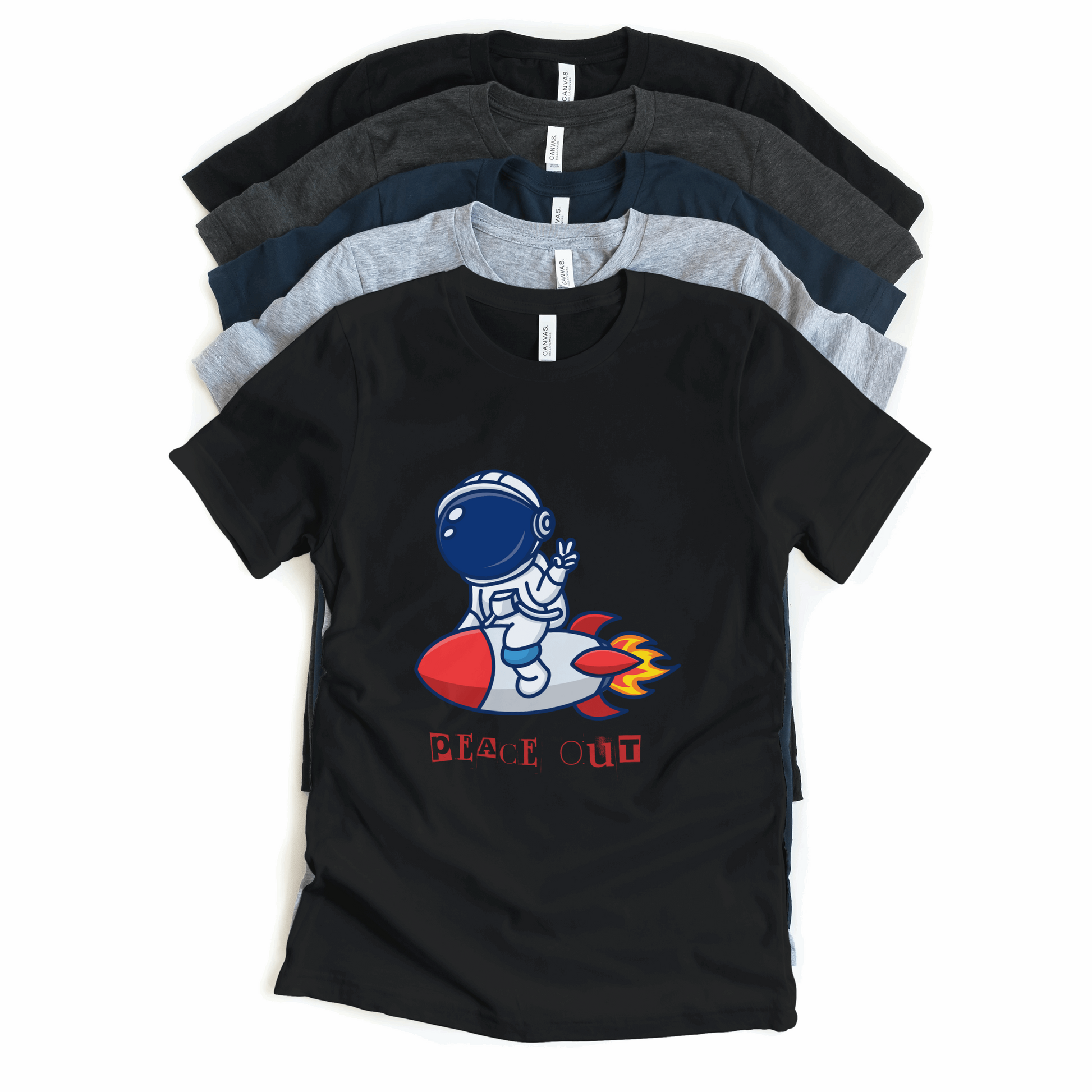 Astronaut Peace Out Half Sleeves T-Shirt