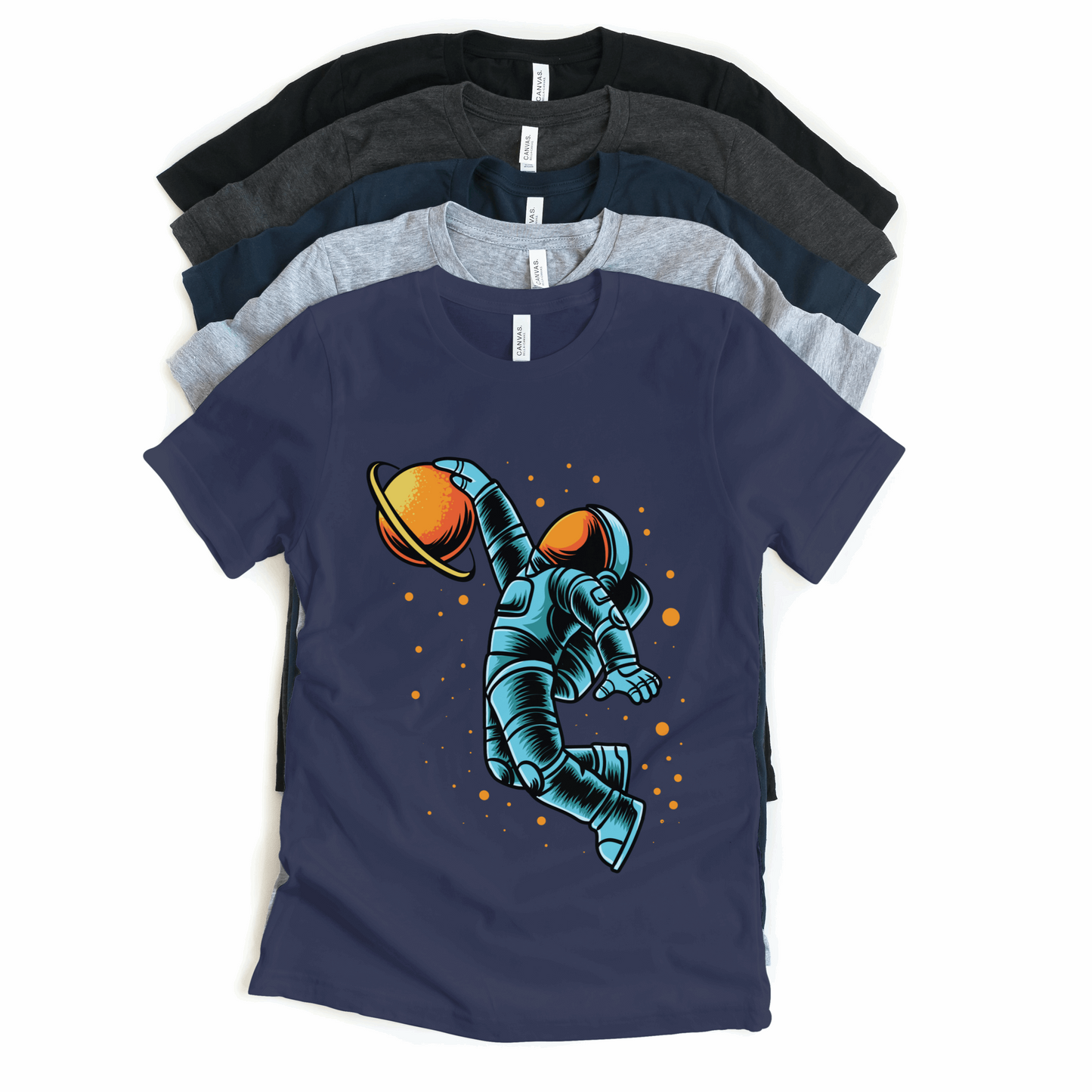 Astronaut playing Basketball Half Sleeves T-Shirt