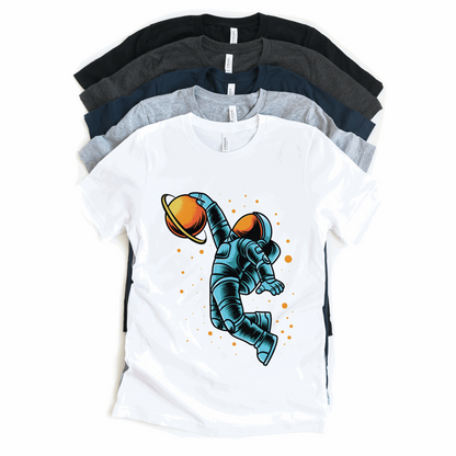 Astronaut playing Basketball Half Sleeves T-Shirt