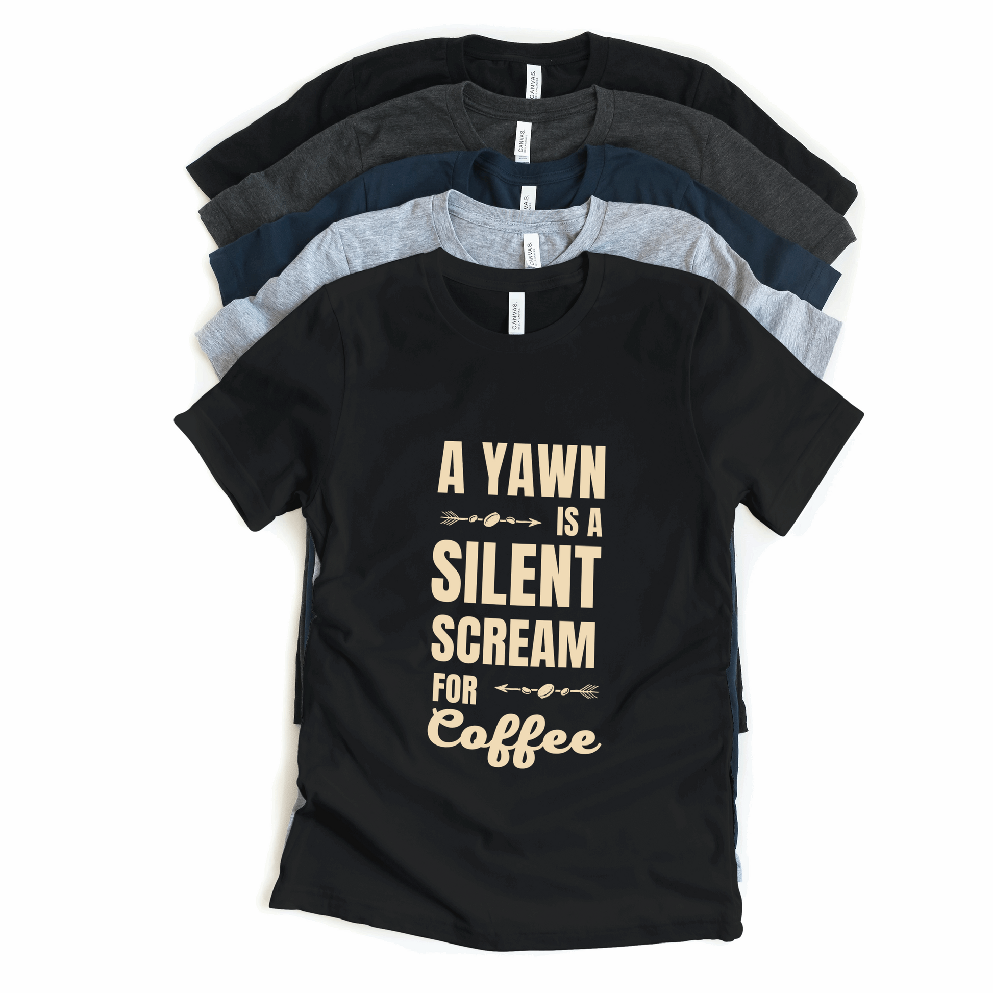 A Yawn Is A Scream For Coffee Crop Top