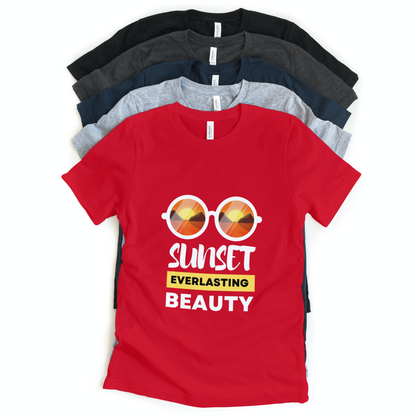 Sunset Everlasting Beauty Half Sleeves T-Shirt