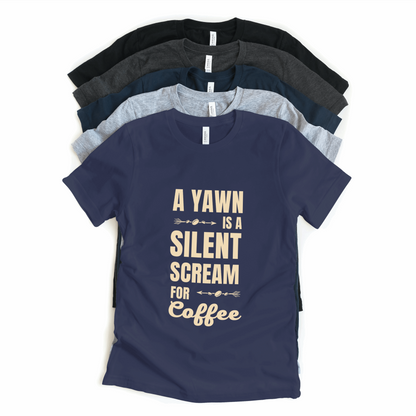 A Yawn Is A Scream For Coffee Crop Top