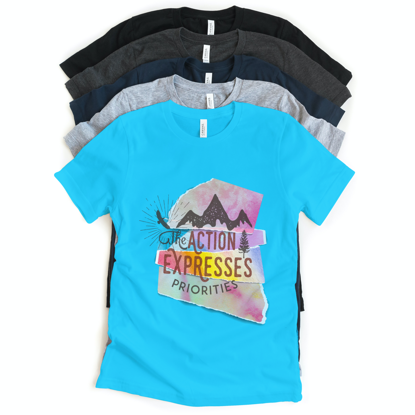 The Action Expresses Priorities Half Sleeves T-Shirt