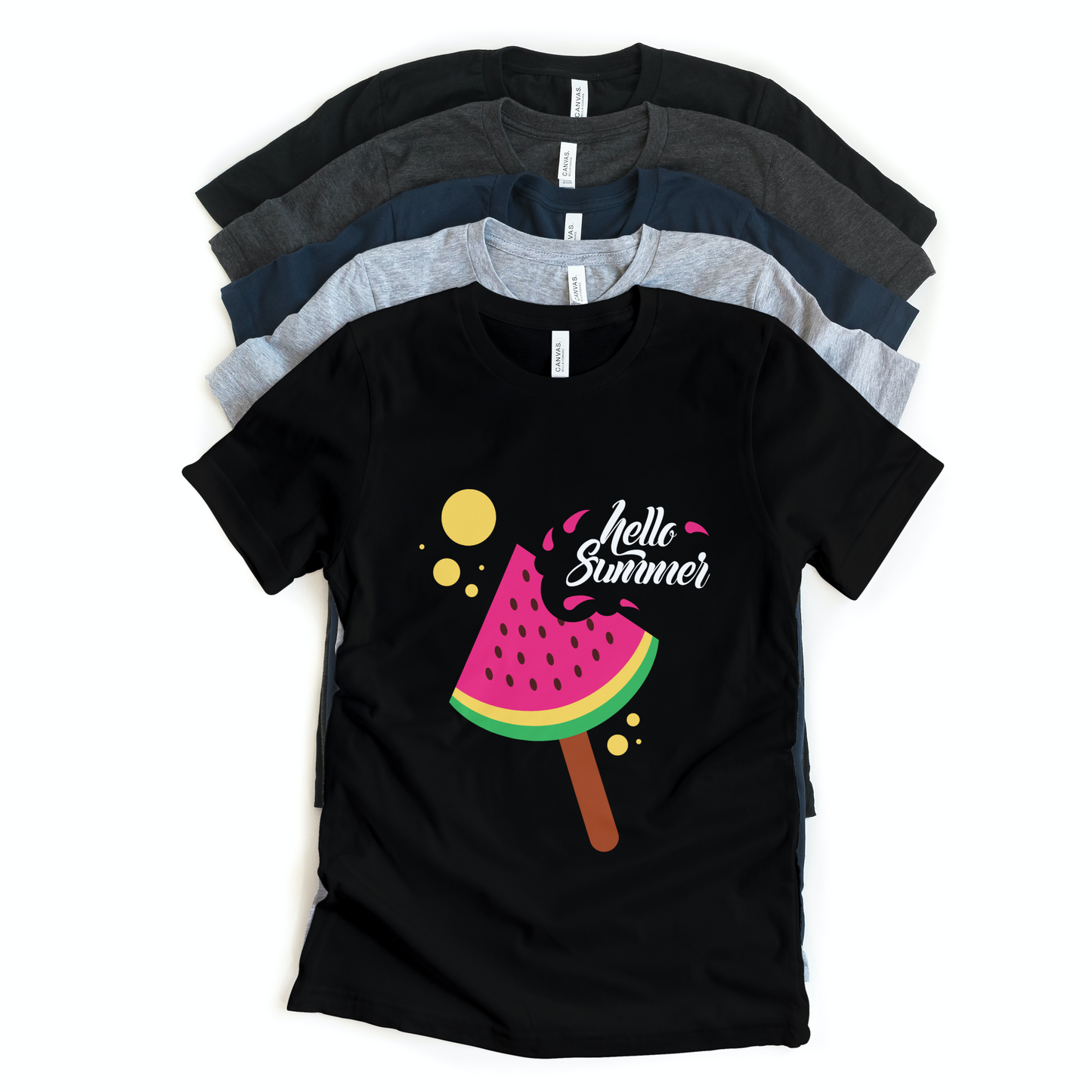 Hello Summer Watermelon Half Sleeves T-Shirt