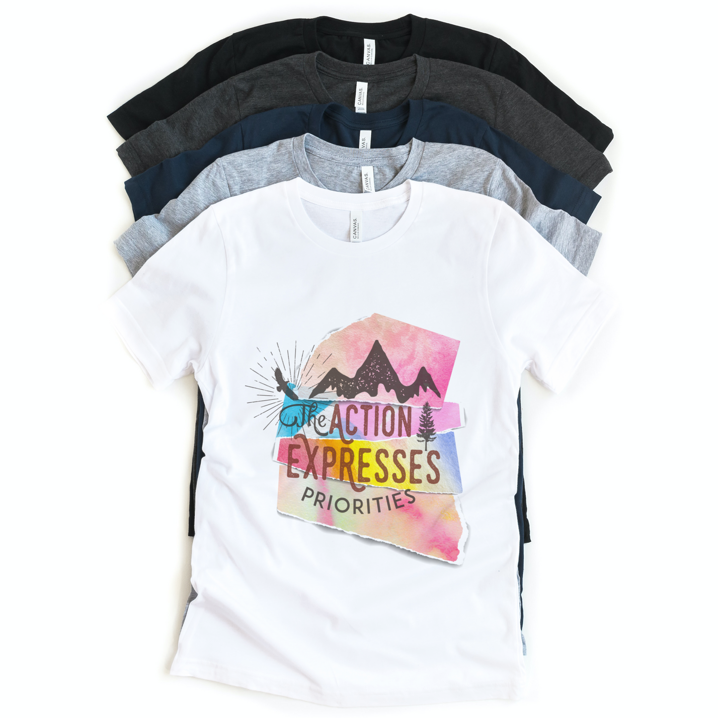 The Action Expresses Priorities Half Sleeves T-Shirt