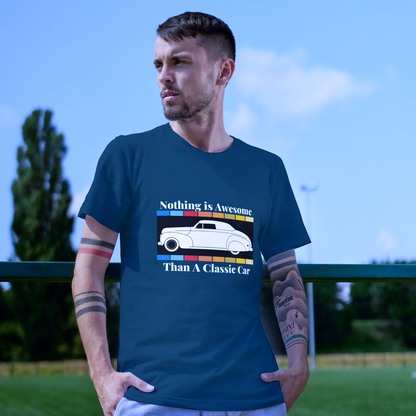 Nothing Is Awesome than A Classic Car Half Sleeves T-Shirt