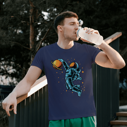 Astronaut playing Basketball Half Sleeves T-Shirt