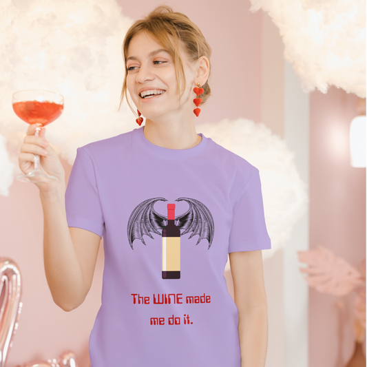 The Wine Made Me Do It Half Sleeves T-Shirt