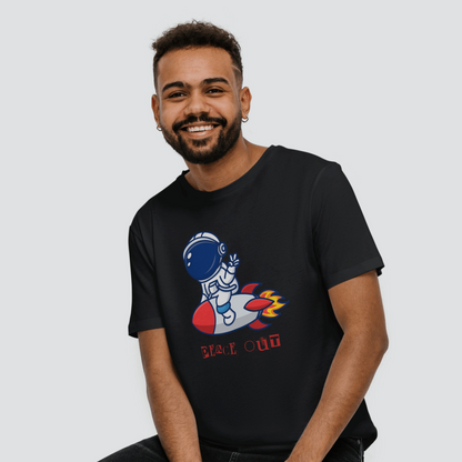 Astronaut Peace Out Half Sleeves T-Shirt