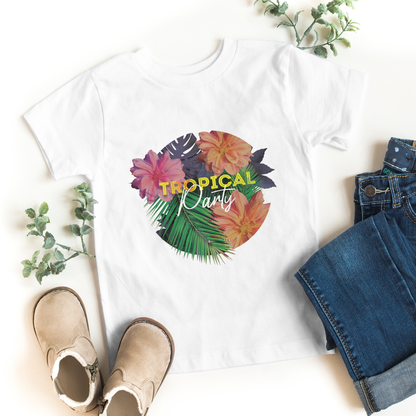 Tropical Party Half Sleeves T-Shirt