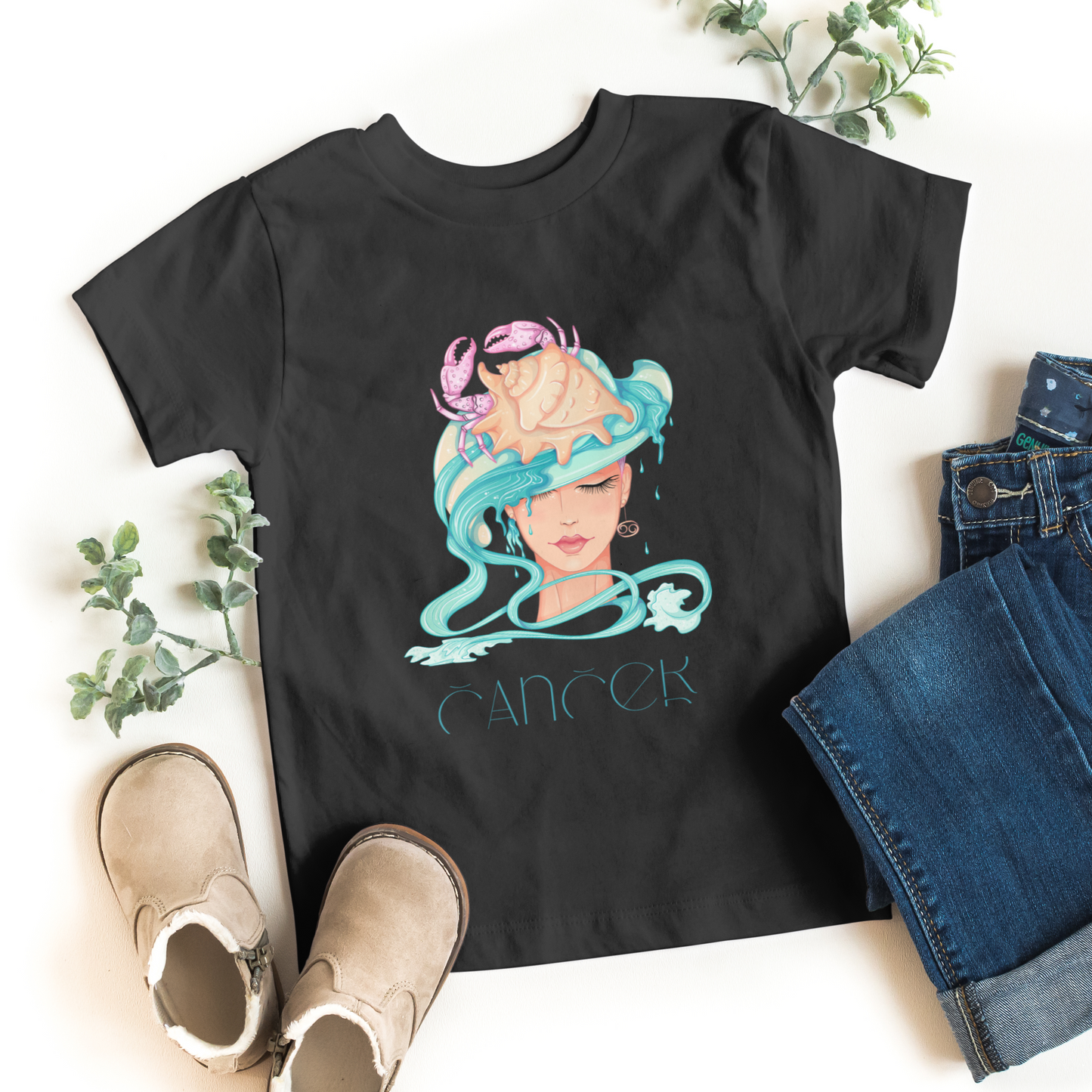 Zodiac Cancer Half Sleeves T-Shirt