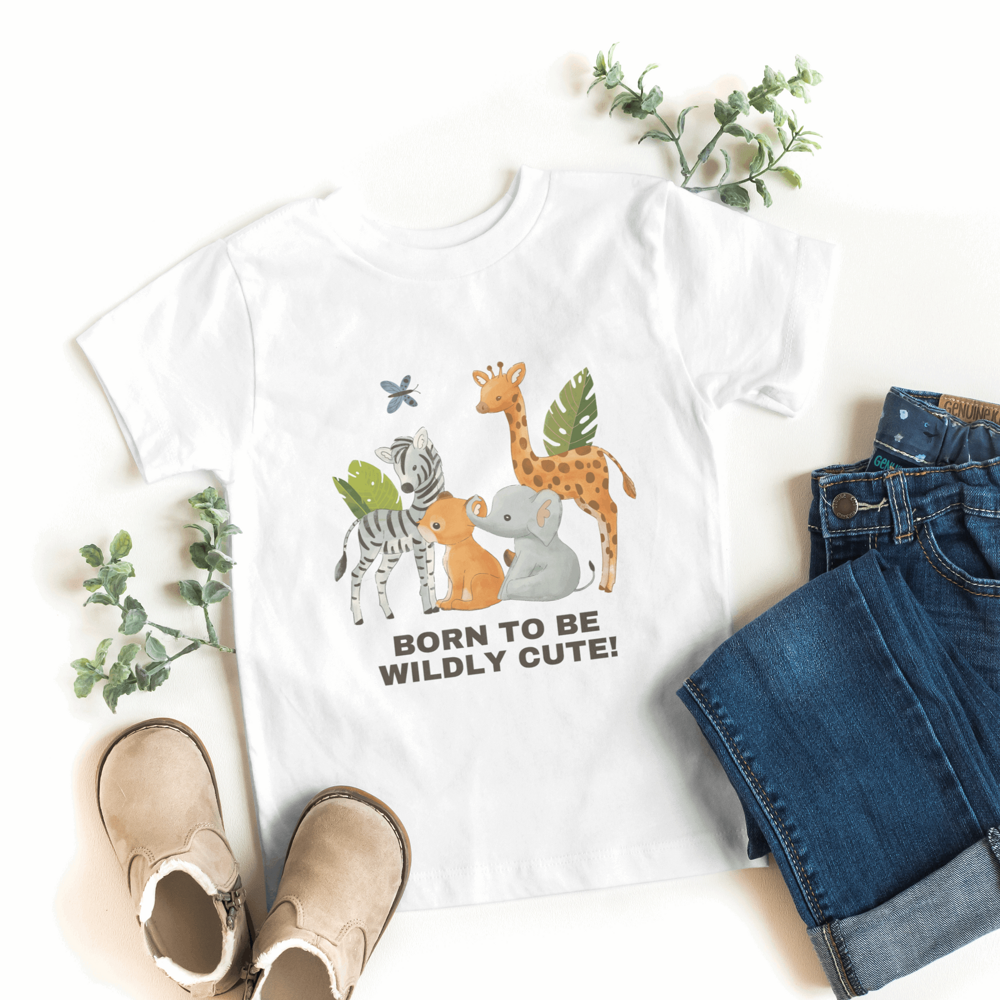 Born To Be Cute Half Sleeves T-Shirt