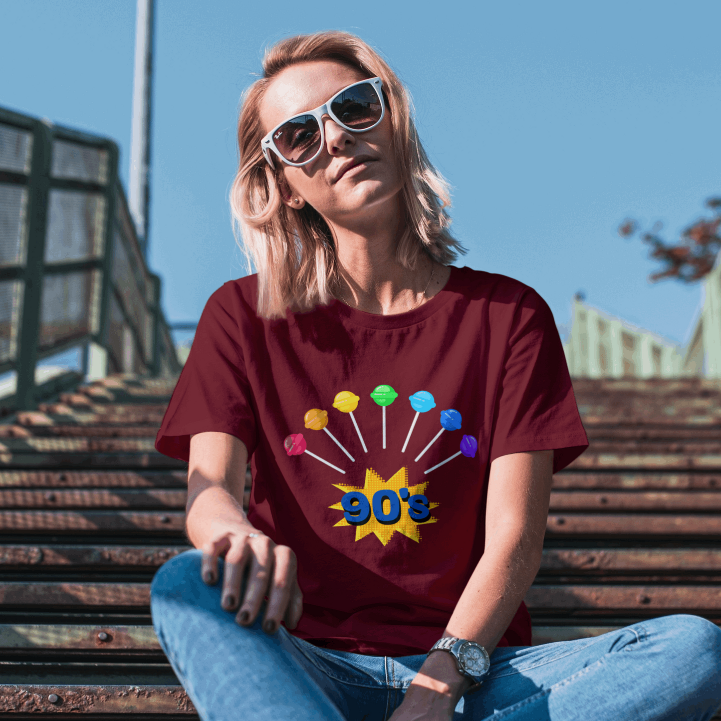 90s Lollipop Half Sleeves T-Shirt