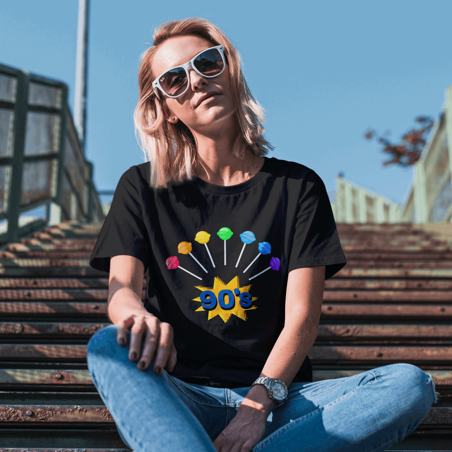 90s Lollipop Half Sleeves T-Shirt