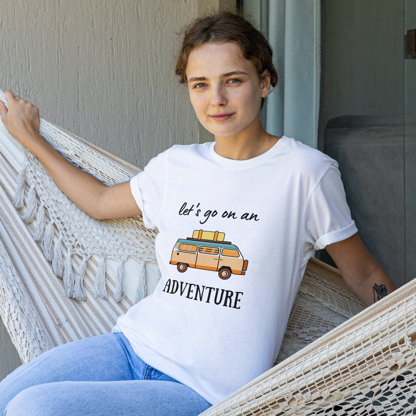 Let's Go On Adventure Half Sleeves T-Shirt