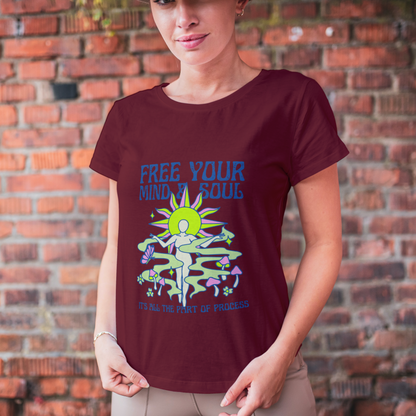 Free Your Mind & Soul Half Sleeves T-Shirt