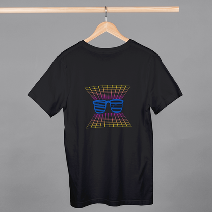 Colorful Eyes & Goggles Front & Back Printed Half Sleeves T-Shirt