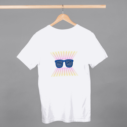 Colorful Eyes & Goggles Front & Back Printed Half Sleeves T-Shirt