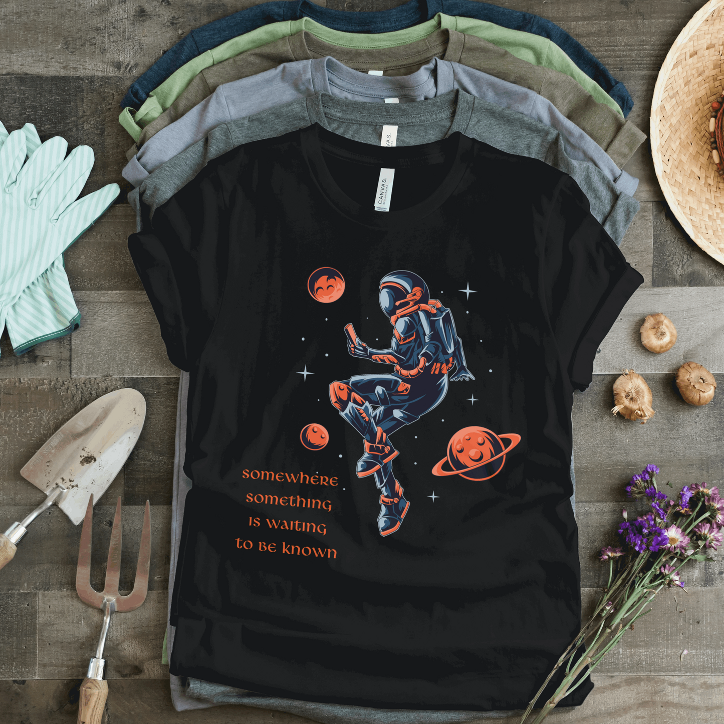 Astronaut - Somewhere Something is Waiting to be Known Half Sleeves T-Shirt