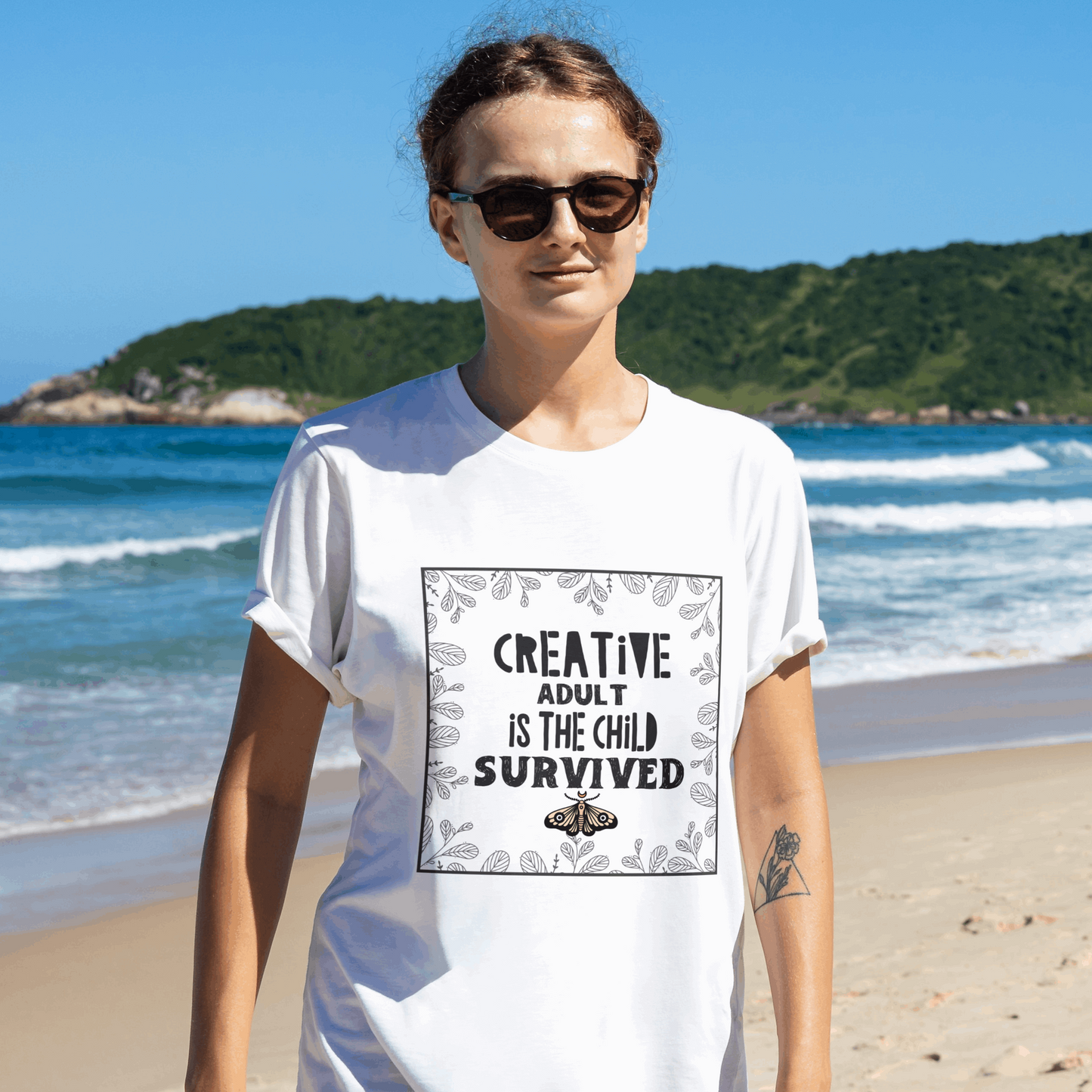 Creative Adult Is The Child Survives Half Sleeves T-Shirt