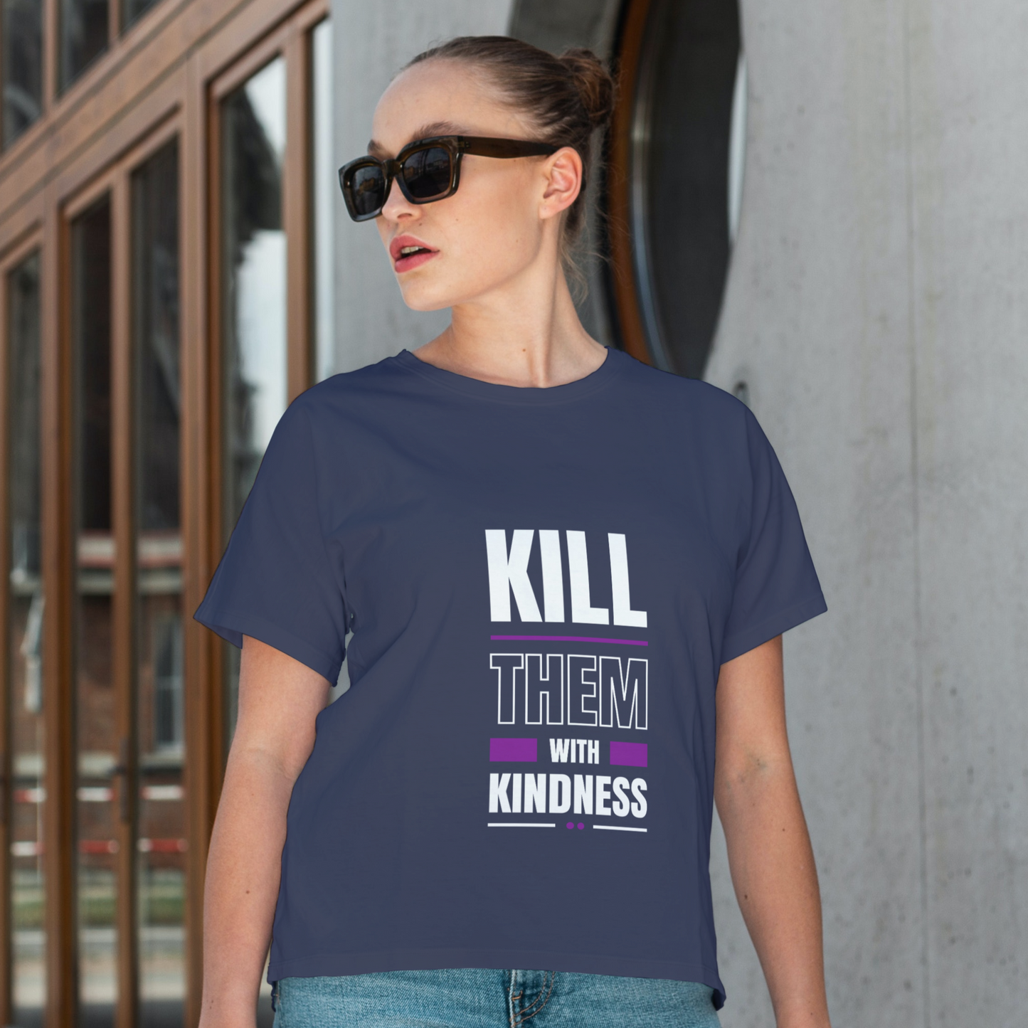 Kill Them With Kindness Half Sleeves T-Shirt