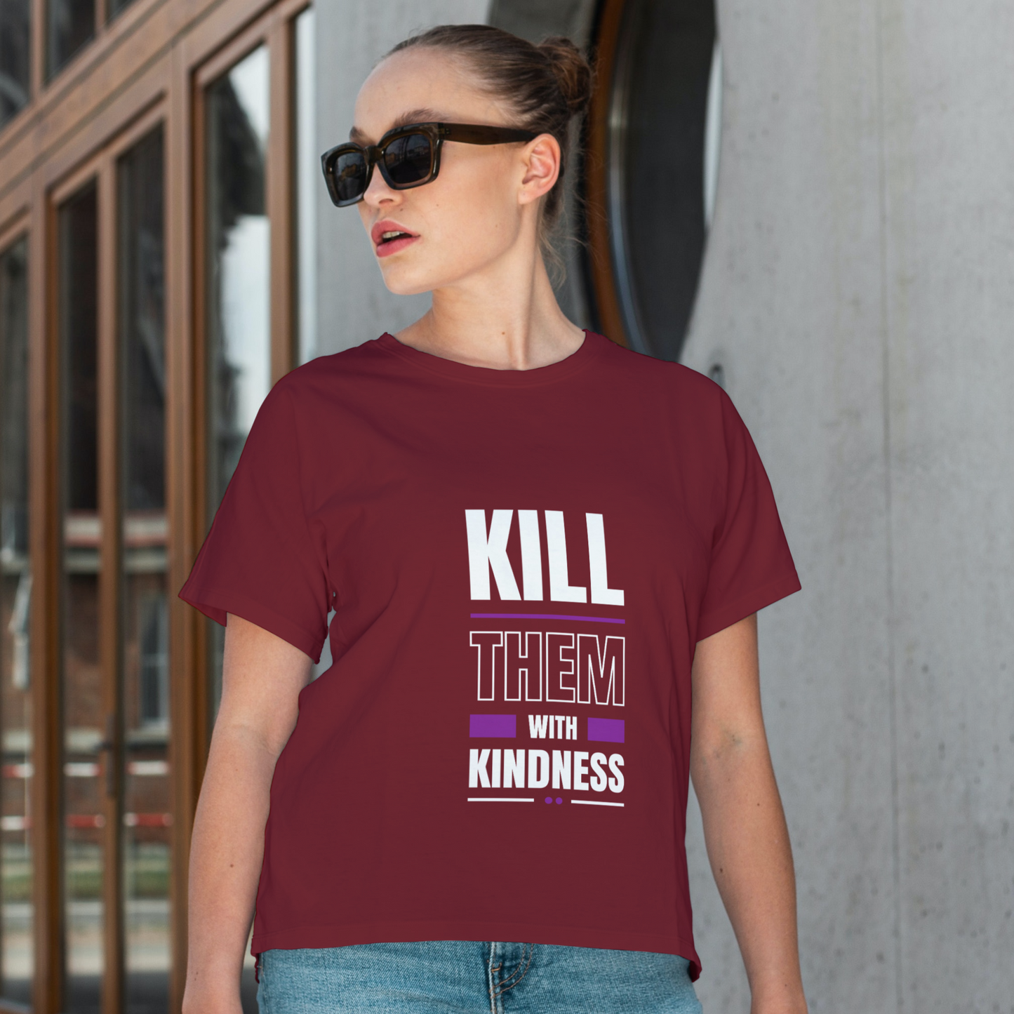 Kill Them With Kindness Half Sleeves T-Shirt