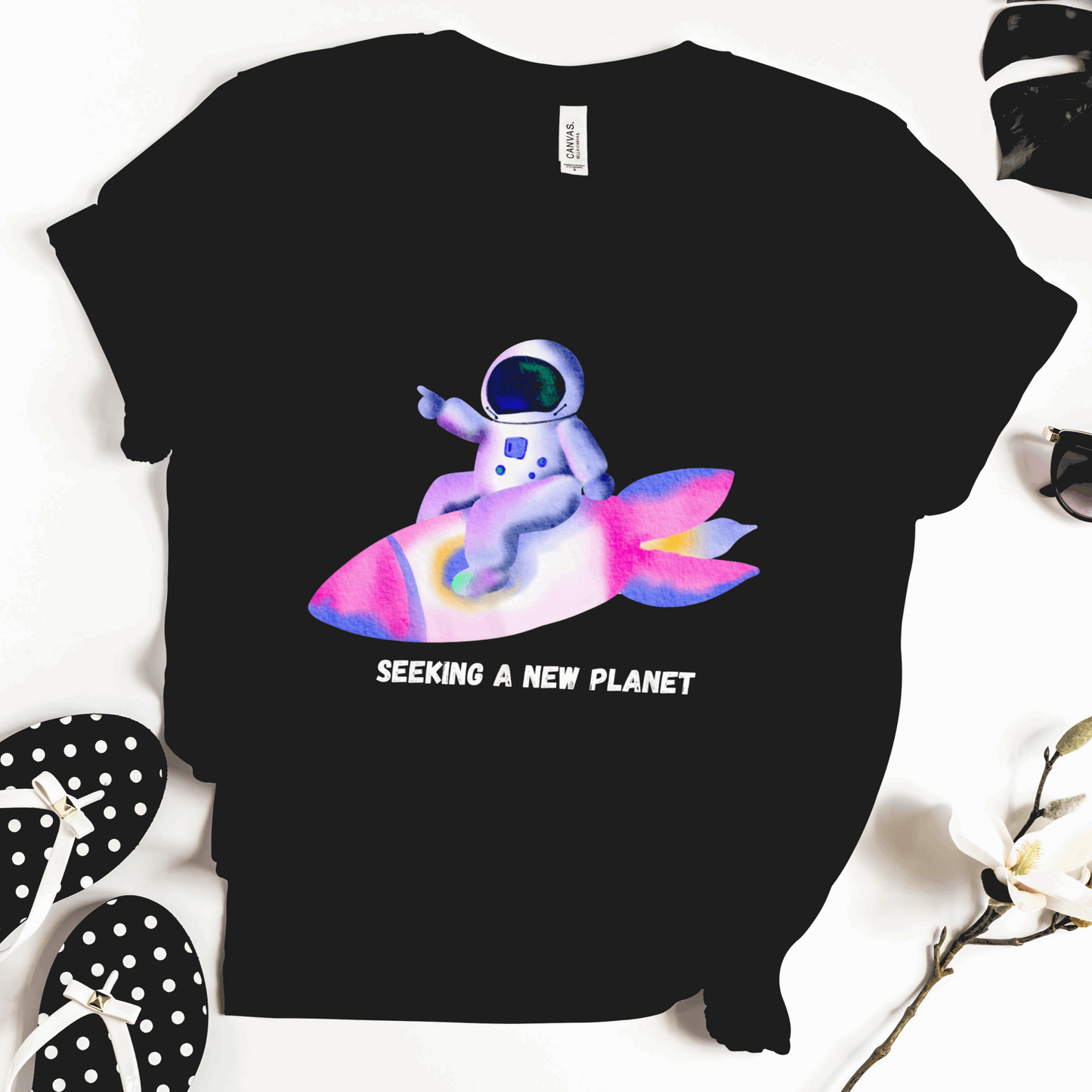 Astronaut - Seeking A New Planet Half Sleeves T-Shirt