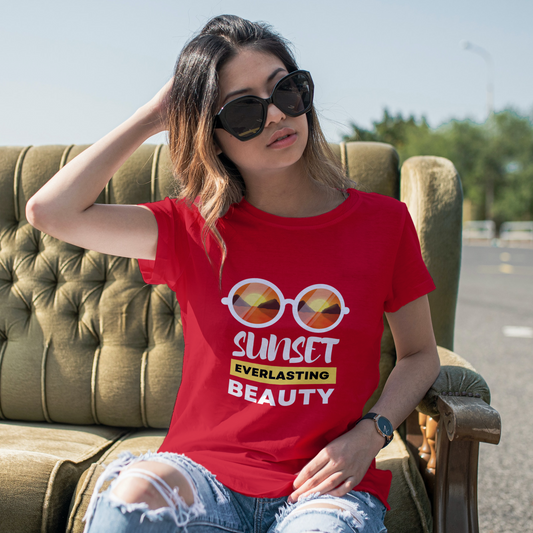 Sunset Everlasting Beauty Half Sleeves T-Shirt