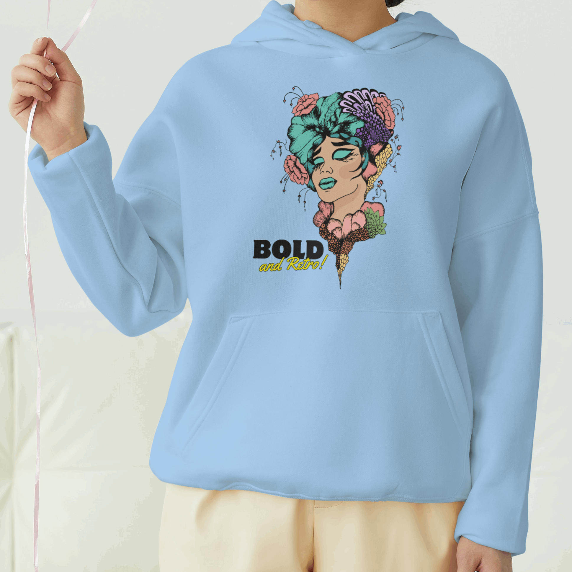 Bold & Retro Front Printed Unisex Hoodie