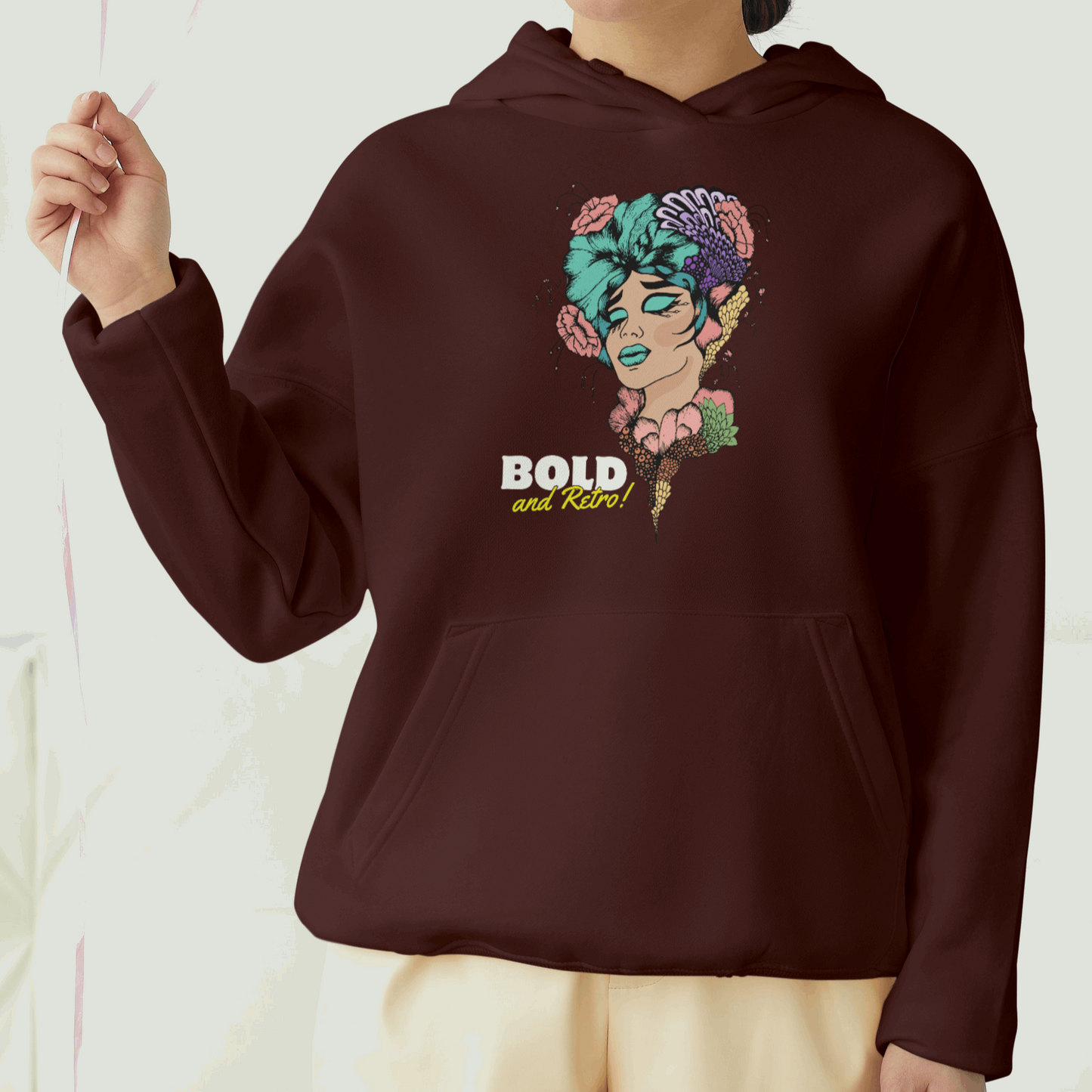 Bold & Retro Front Printed Unisex Hoodie