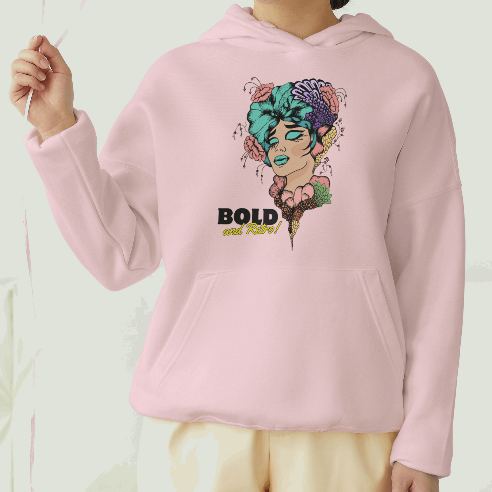 Bold & Retro Front Printed Unisex Hoodie