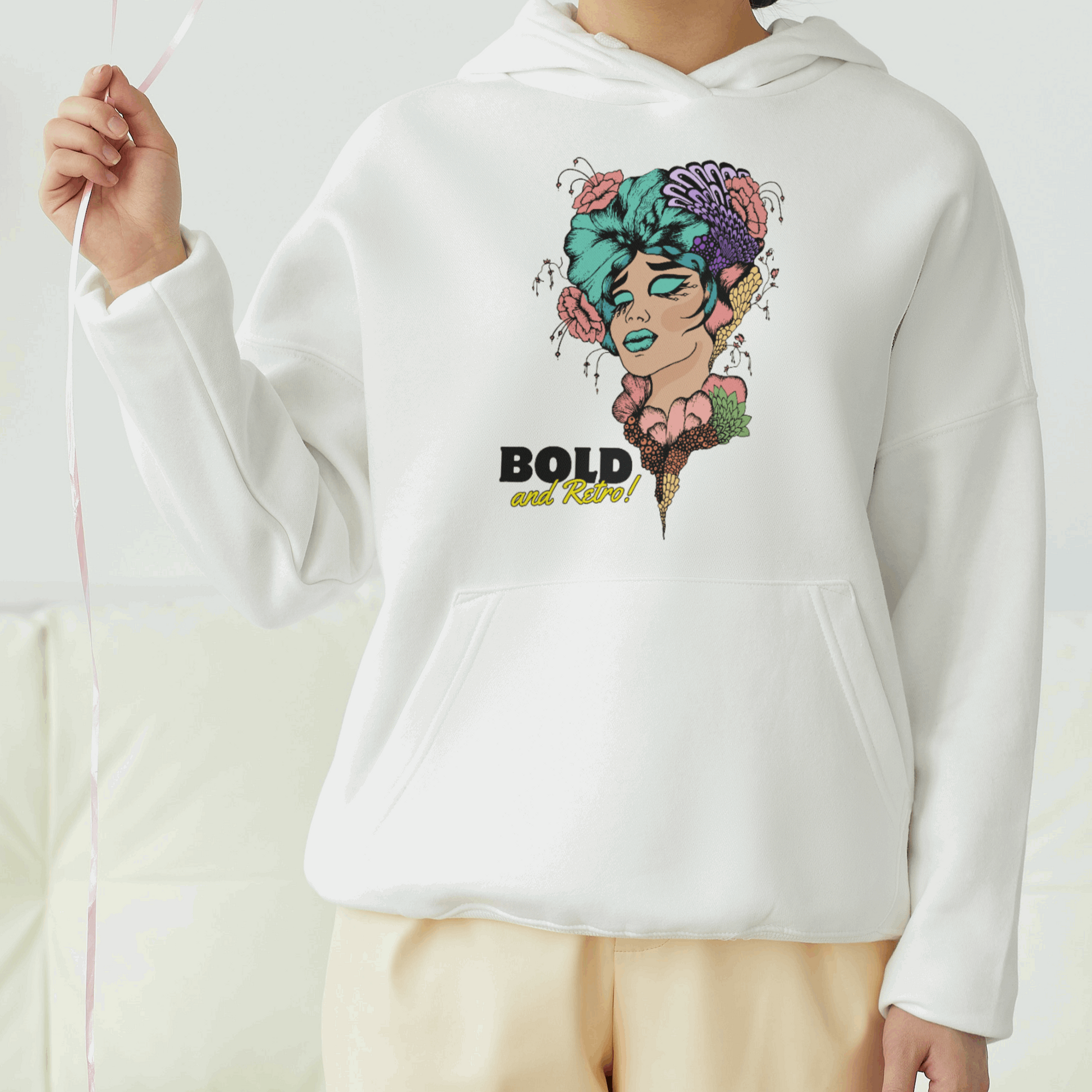 Bold & Retro Front Printed Unisex Hoodie