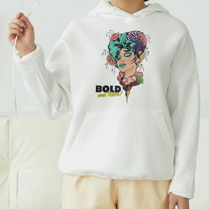 Bold & Retro Front Printed Unisex Hoodie