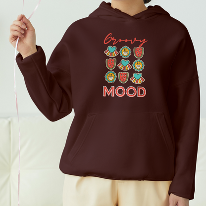 Groovy Mood Front Printed Unisex Hoodie