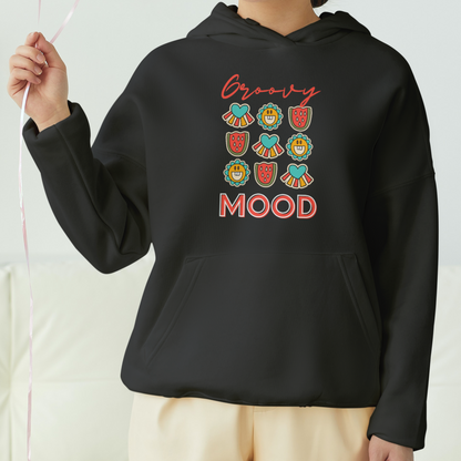 Groovy Mood Front Printed Unisex Hoodie